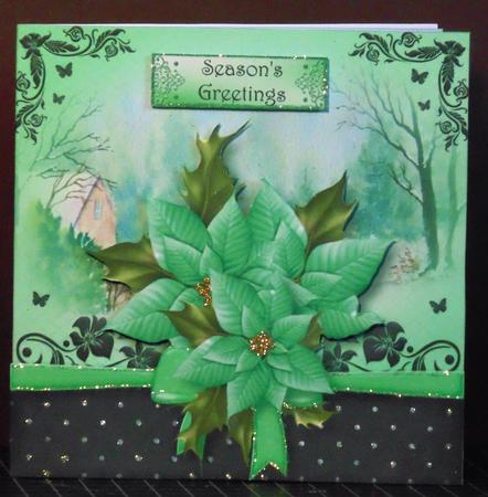 The Christmas Gift of Mint Poinsettias by Margarette Blakeborough
