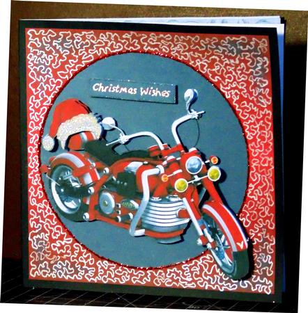 Christmas Motorbike by Margarette Blakeborough