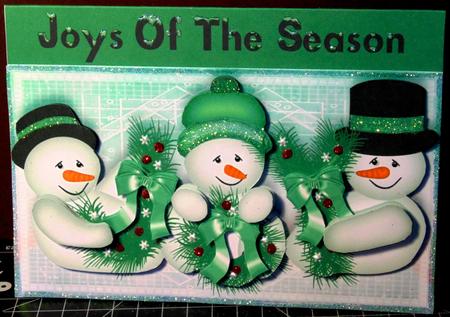 Christmas Joy Decoupage in Green by Margarette Blakeborough