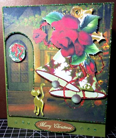Bells of Christmas Topper with Decoupage by Margarette Blakeborough