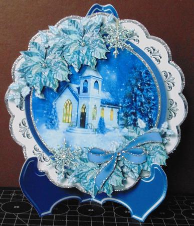 Beautiful Plate with Chrismas Church Scene  by Margarette Blakeborough