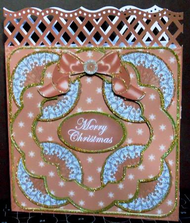 Borange Flake Merry Christmas 3D Rosette Decoupage Topper by Margarette Blakeborough