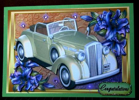 Beautiful Cream Wedding Car by Margarette Blakeborough