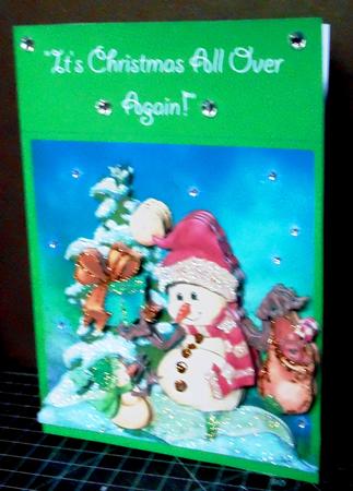 Snowman Giving Out Presents 8x8 Mini Kit by Margarette Blakeborough