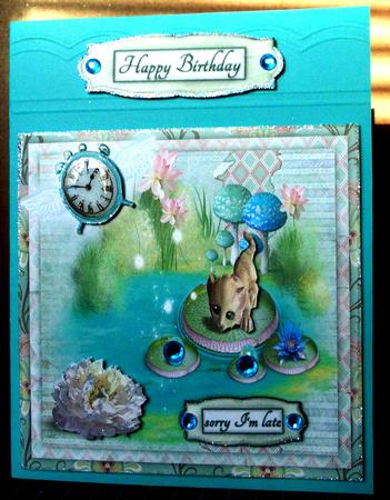 Sorry I Am Late Cardtopper with Inlet 117 by Margarette Blakeborough