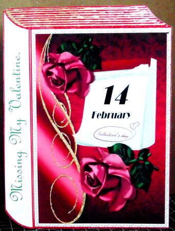 Our Special Day February 14th with Red Roses Folded Book by Margarette Blakeborough