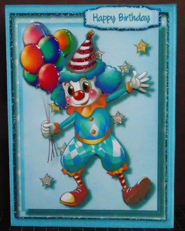 Happy Clown with the Balloons by Margarette Blakeborough