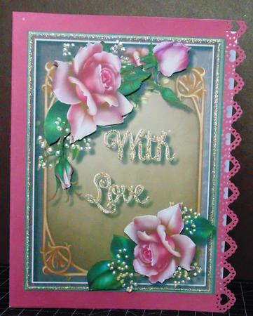 Beautiful Downton Roses with Love  by Margarette Blakeborough