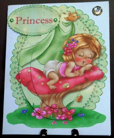 Sweet Baby Girl Shaped Card Mini Kit by Margarette Blakeborough