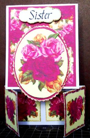 Dutch Fold Card - Sunday Roses by Margarette Blakeborough