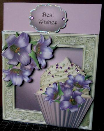 Beautiful Purple Lilies Cupcake Mini Kit by Margarette Blakeborough