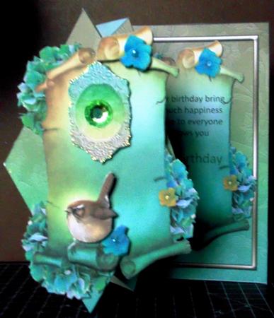 Bird & Flowers Diamond Front Card Kit by Margarette Blakeborough