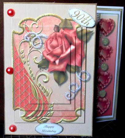 Peach Chic Asymmetric Fold Card Kit by Margarette Blakeborough