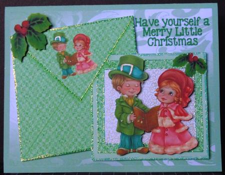 Christmas Carol Singers on Card and Envelope A4 by Margarette Blakeborough