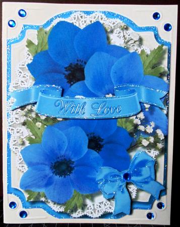 Print, Cut, and Fold, Lovely Blue Annenomies by Margarette Blakeborough