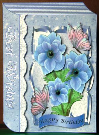 Pretty Lilac Flower with Butterflies on Plaque Book Kit by Margarette Blakeborough