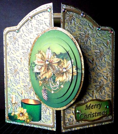 Christmas Gold - Gatefold Card Mini Kit by Margarette Blakeborough