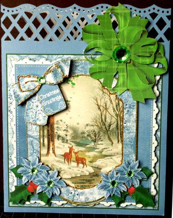 Snow Deer Christmas Greetings 6in Christmas Step by Step by Margarette Blakeborough