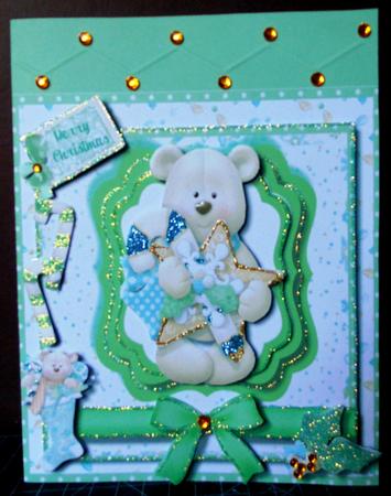 Lovely Holiday Charm Bear  by Margarette Blakeborough