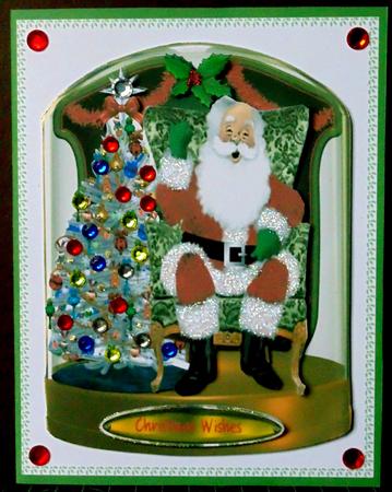 Lovely Snow Globe , Santa's Rest Time by Margarette Blakeborough
