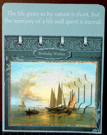 Calm Waters 6x6 Card with Pyramid Layers by Margarette Blakeborough