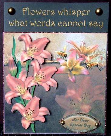 Say It with Flowers Card Topper Two by Margarette Blakeborough