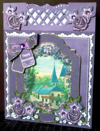 Lavender View Happy Anniversary 6in Floral Step by Step by Margarette Blakeborough