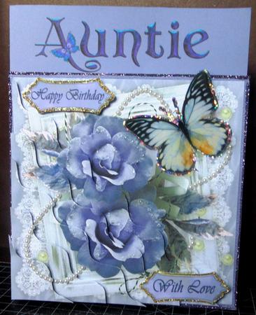 Purple Rose Corner Pyramid by Margarette Blakeborough