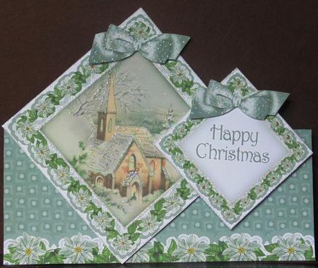 Christmas Day Hc Diamond Doily Stand Up Card Mini Kit by Margarette Blakeborough