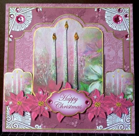 Cerise Candle Trio Special 8in Tag N' Envelope Kit by Margarette Blakeborough