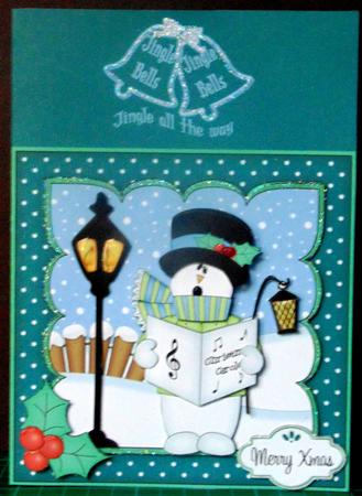 8x8 Christmas Singing Snowman Rio Mini Kit 3D Decoupage by Margarette Blakeborough