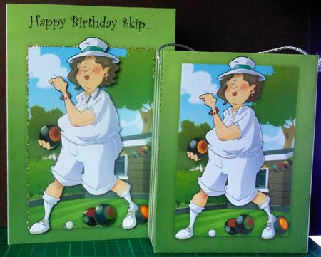 Lawn Bowls Lady 2 Decoupage Sheet by Margarette Blakeborough