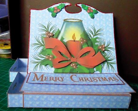 Christmas Candle 2 Drawer Easel Card Kit by Margarette Blakeborough