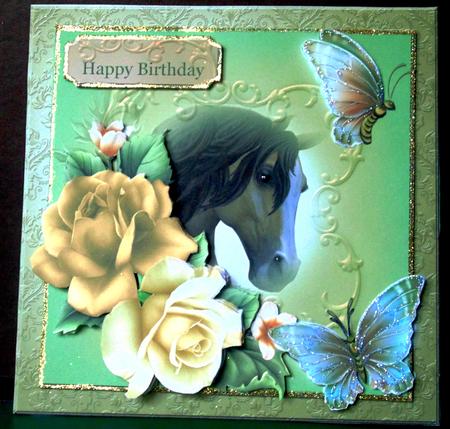 Horse Mini Kit with Decoupage by Margarette Blakeborough