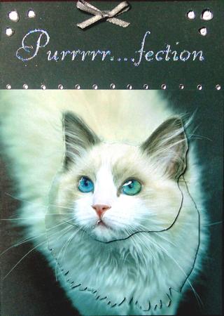 Furry Friends & Familiars - Cats - Dinner Time Deco + Tag + by Margarette Blakeborough