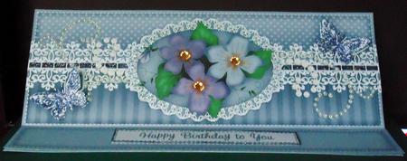 Lge Dl Violas & Butterfly a Touch of Elegance Easel Kit by Margarette Blakeborough