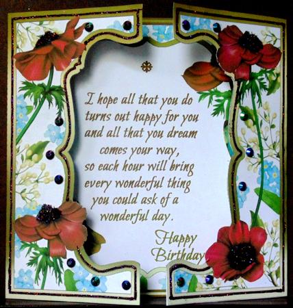 Fwg Anemones & Forget-me-nots (birthday) by Margarette Blakeborough