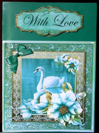 Swan and Frosted Flowers by Margarette Blakeborough