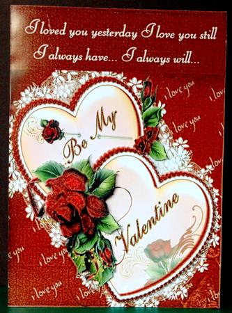 8x8 My Valentine Hearts and Roses Mini Kit by Margarette Blakeborough