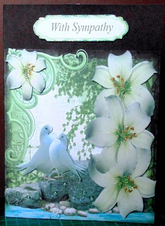Lillie's of Peace Topper with Decoupage by Margarette Blakeborough