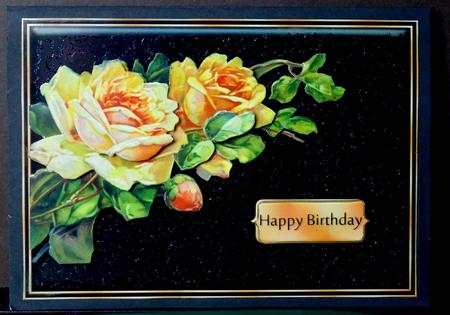 Striking Orange Roses Quick Card by Margarette Blakeborough