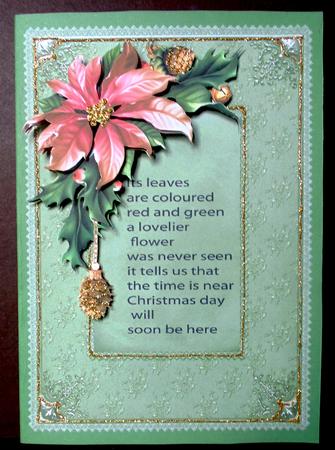 Poinsettia Cardfront by Margarette Blakeborough