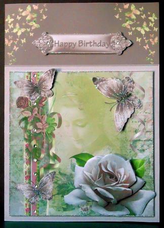 Memories from the Past 7x7 Card with Decoupage by Margarette Blakeborough