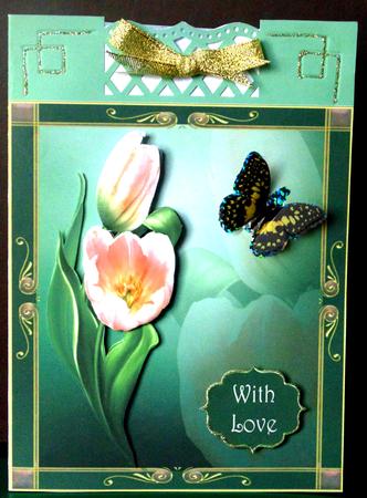 Pretty Pink Tulips 8x8 Quick Topper by Margarette Blakeborough