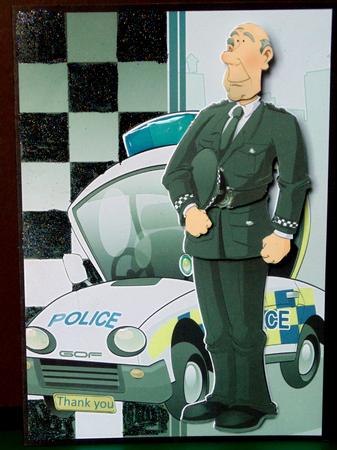 Policeman Retirement Dude A4 by Margarette Blakeborough