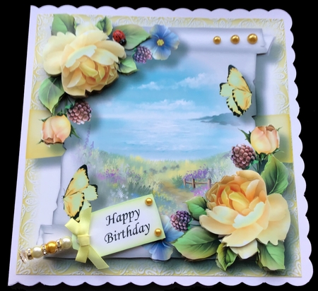 Floral Parchment Scroll Bumper Kit 2 by Maria Arnold