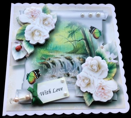 Floral Parchment Scroll Bumper Kit 2 by Maria Arnold