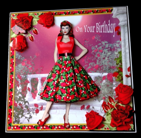 1950's Moonlight Lady in Red Mini Kit by Maria Arnold