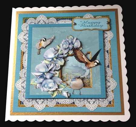 Birds and Lace Series Card Front Mini Kit #1 by Maria Arnold