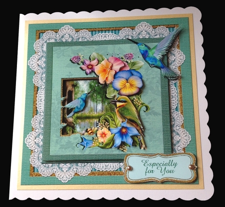 Birds and Lace Series Card Front Mini Kit #4 by Maria Arnold